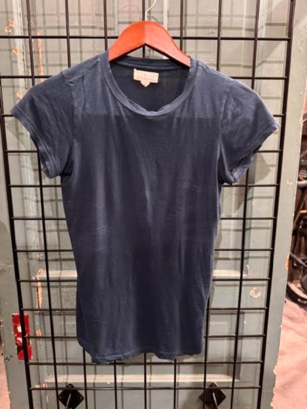 Womens Fitted Soft Navy Tee by Velvet